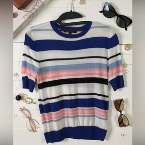 Armani Exchange Multicolor Striped Top XS